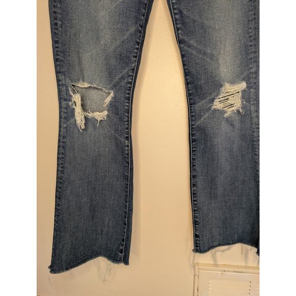 Mother Womens Jeans, Distressed Mother Hustler Ankle Fray Bootcut Jeans, Sz W26 - Picture 8 of 10